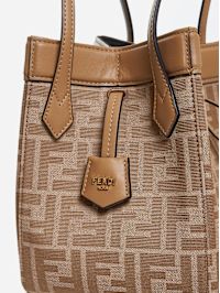 ●FENDI● Mini FF Jacquard Fendi Origami Shoulder Bag Beige Fendi Origami Ff Jacquard Mini Bag | italist