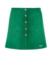【送料&関税込】Prada Grass Green Suede Mini Skirt Prada Grass Green Suede Mini Skirt | italist