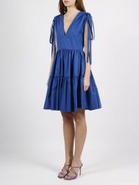 【送料&関税込】RED Valentino Popeline Dress With Bow Crepe Couture bow-detail minidress in red - Valentino