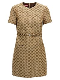 GUCCI ブークレ ウール ドレス 人気☆オシャレ】GUCCI GGジャカード＆ブークレウールドレス