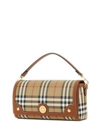 Burberry Printed Canvas And Leather Note Handbag | italist