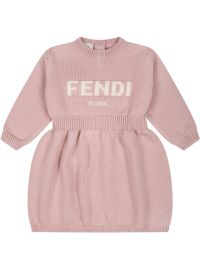 Fendi Baby Girls Pink Glitter Party Dress & Pink Leather Shoes
