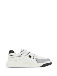 One Stud Low-top Nappa Sneaker for Man in White/ Black