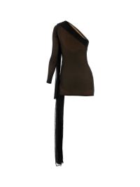 ワンピース DION LEE Black viscose blend one-shoulder dress Dion Lee Black Viscose Blend One-shoulder Dress | italist