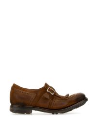 Church's Caramel Suede Shanghai W Monk Strap Shoes | italist