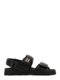 Miu Miu Logo-lettering Quilted Sandals サンダル 通販 | italist