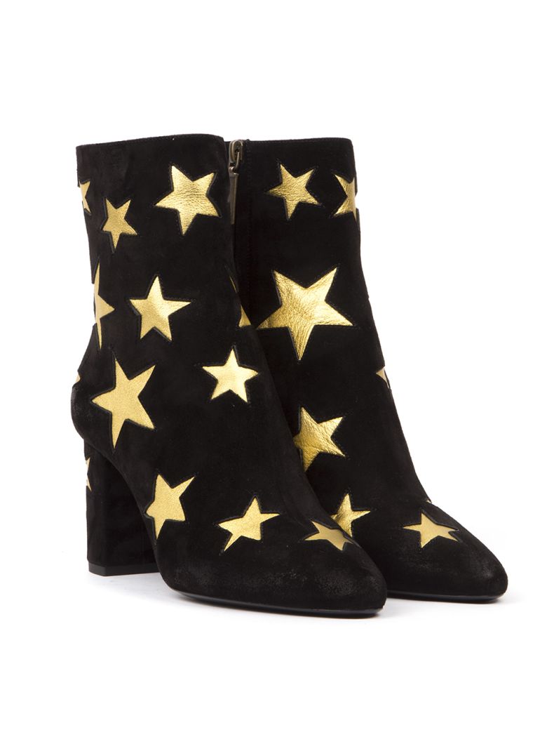 SAINT LAURENT BABIES BLACK SUEDE ANKLE BOOTS,11023338