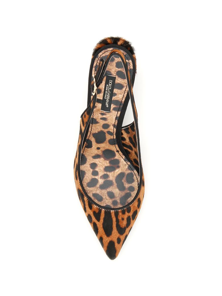 DOLCE & GABBANA LEOPARD PRINT LORI SLINGBACKS,11161827