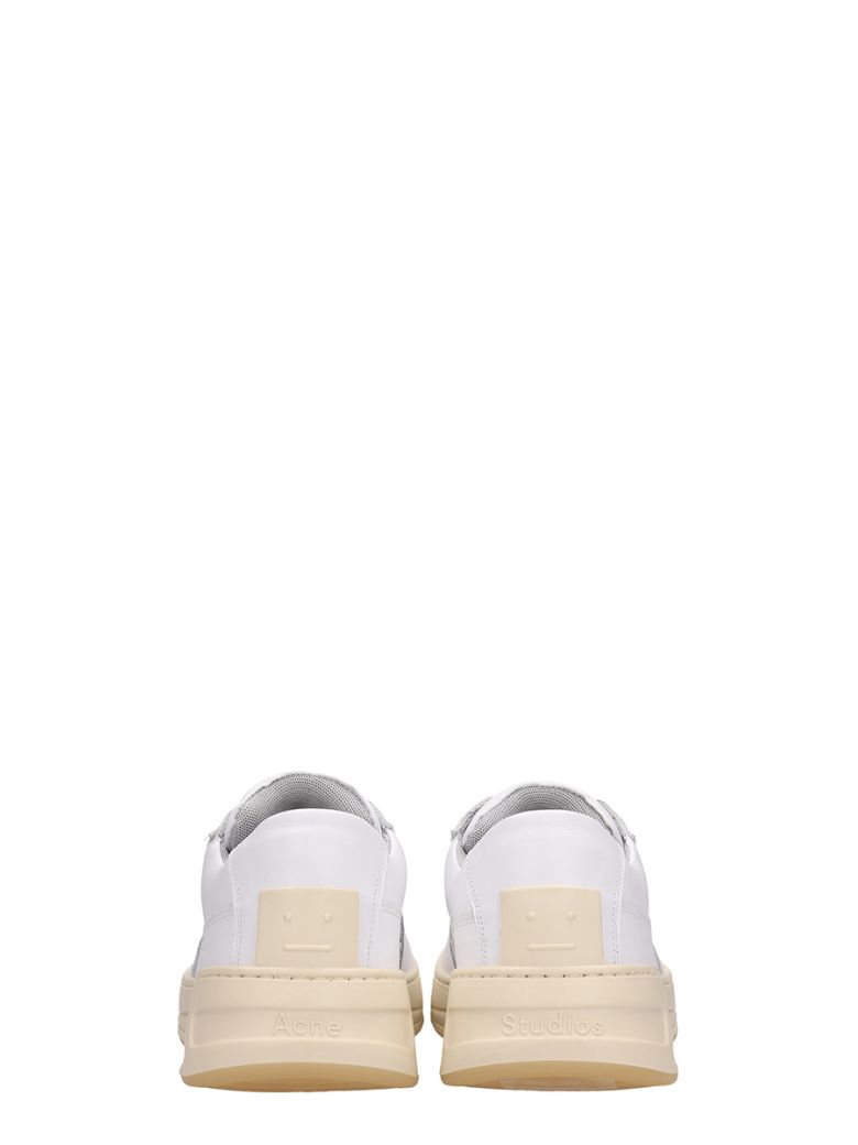 ACNE STUDIOS PEREY SNEAKERS IN WHITE LEATHER,11010175