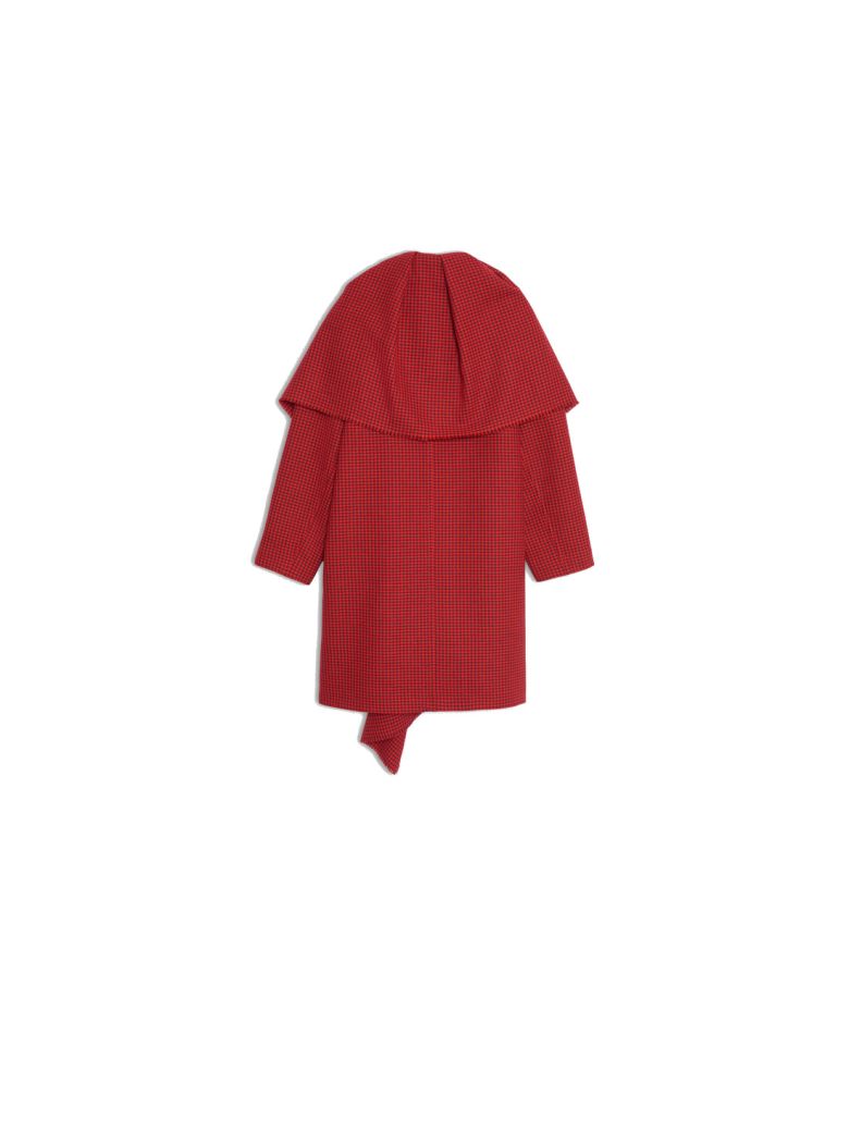 BALENCIAGA SCARF COAT 3/4 SLEEVES CHECK,11059131