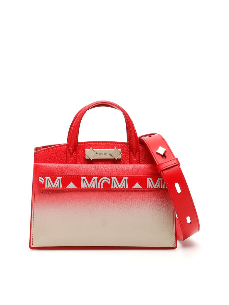 mcm red tote