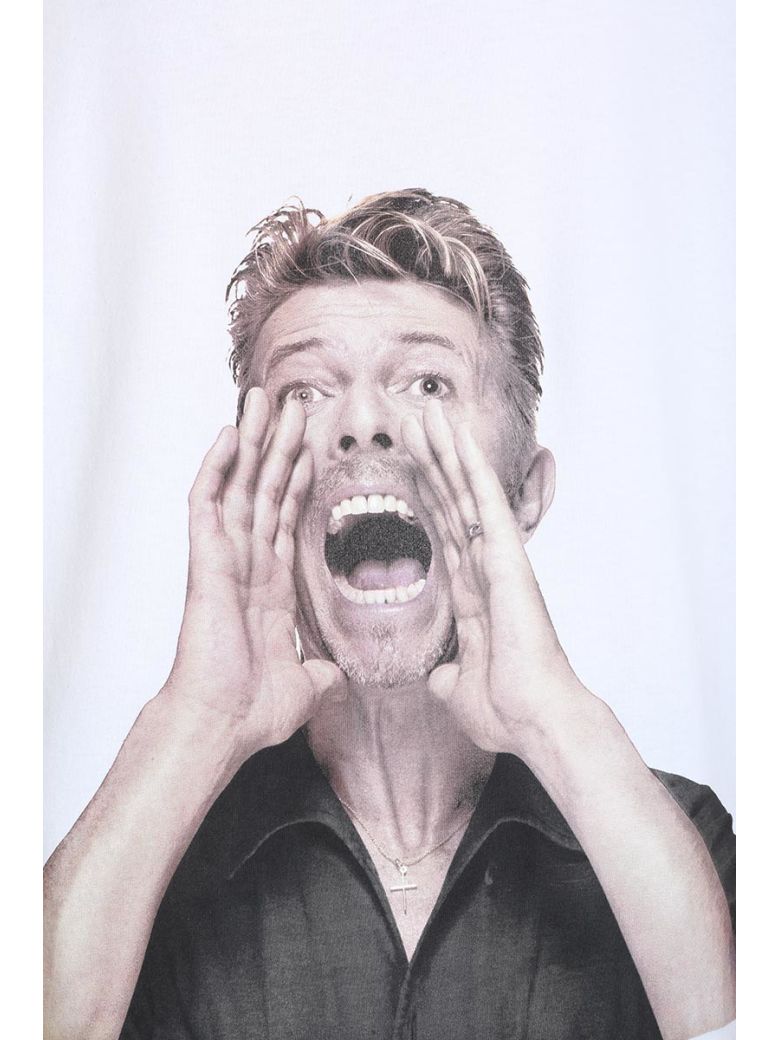 IH NOM UH NIT BOWIE SCREAM WHITE COTTON T-SHIRT