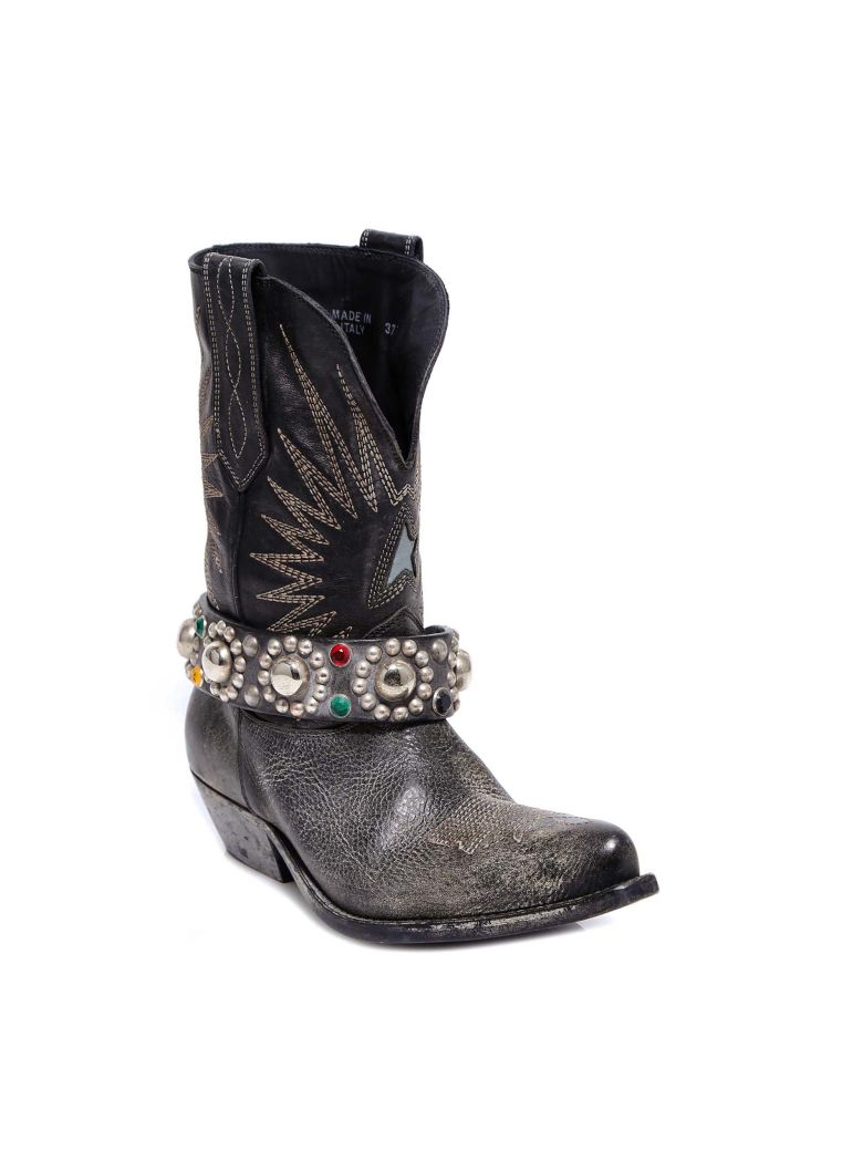 GOLDEN GOOSE WISH STAR LOW BOOTS,11091150