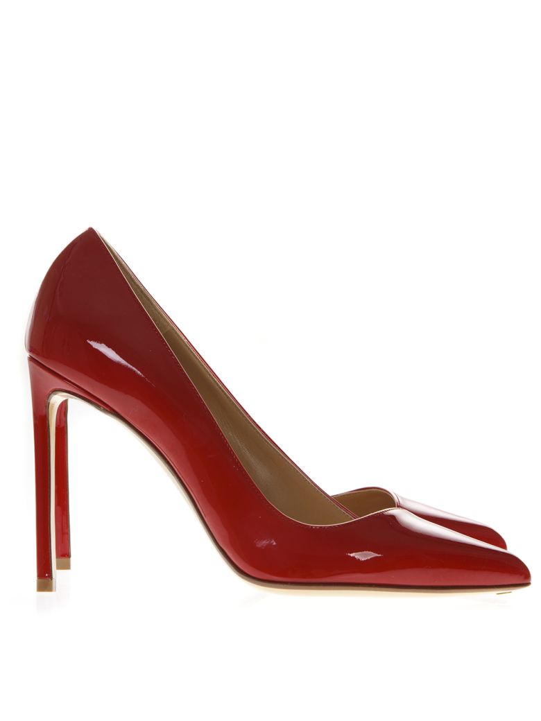 Francesco Russo RED PATENT LEATHER PUMPS