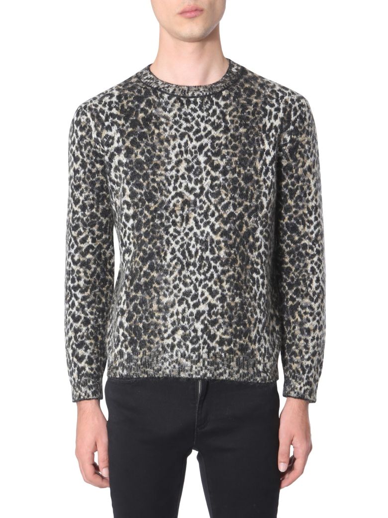 SAINT LAURENT JACQUARD SWEATER,10983392