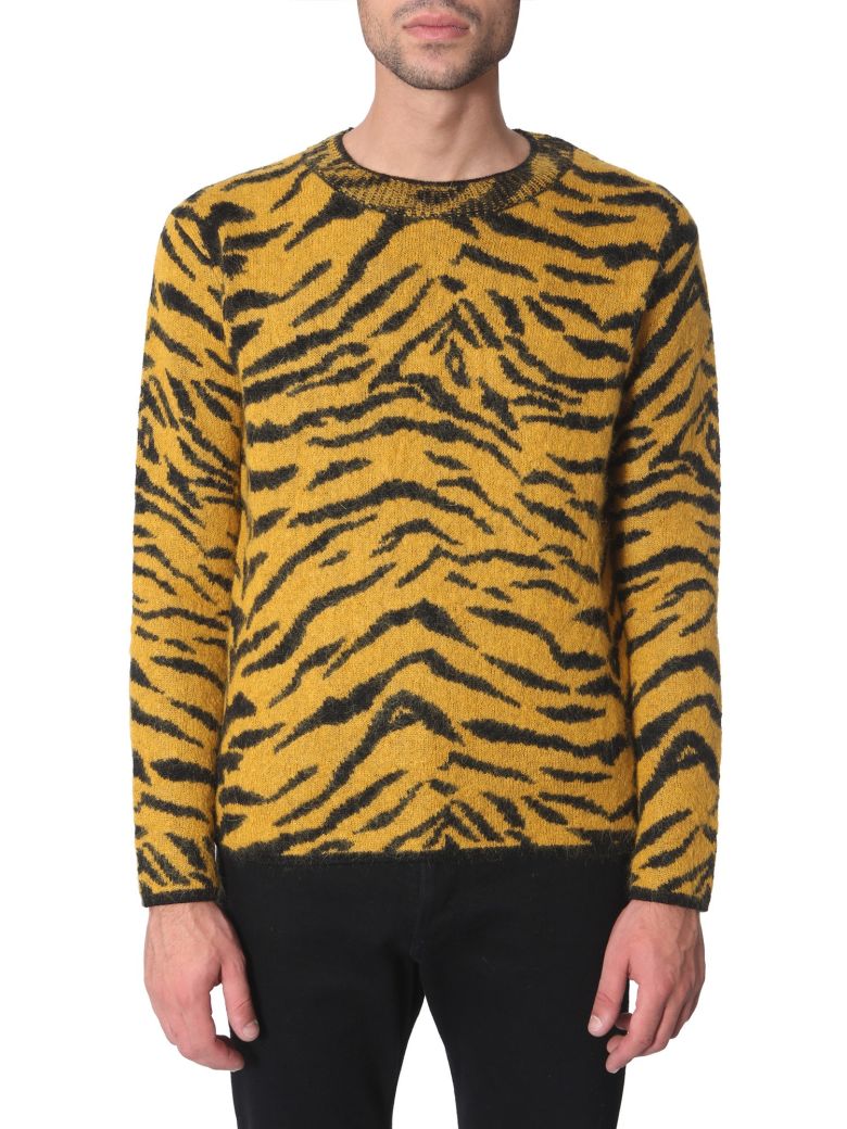 SAINT LAURENT ZEBRA PRINT SWEATER,10994101