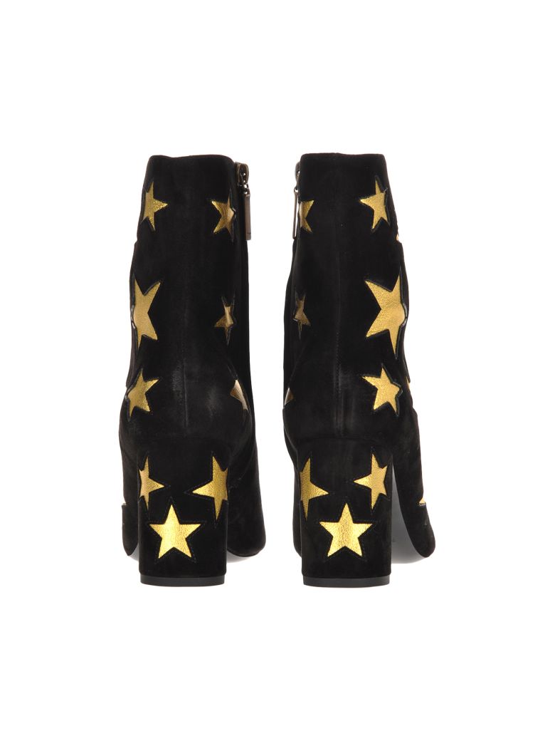 SAINT LAURENT LOU ANKLE BOOTS WITH STARS,11014522