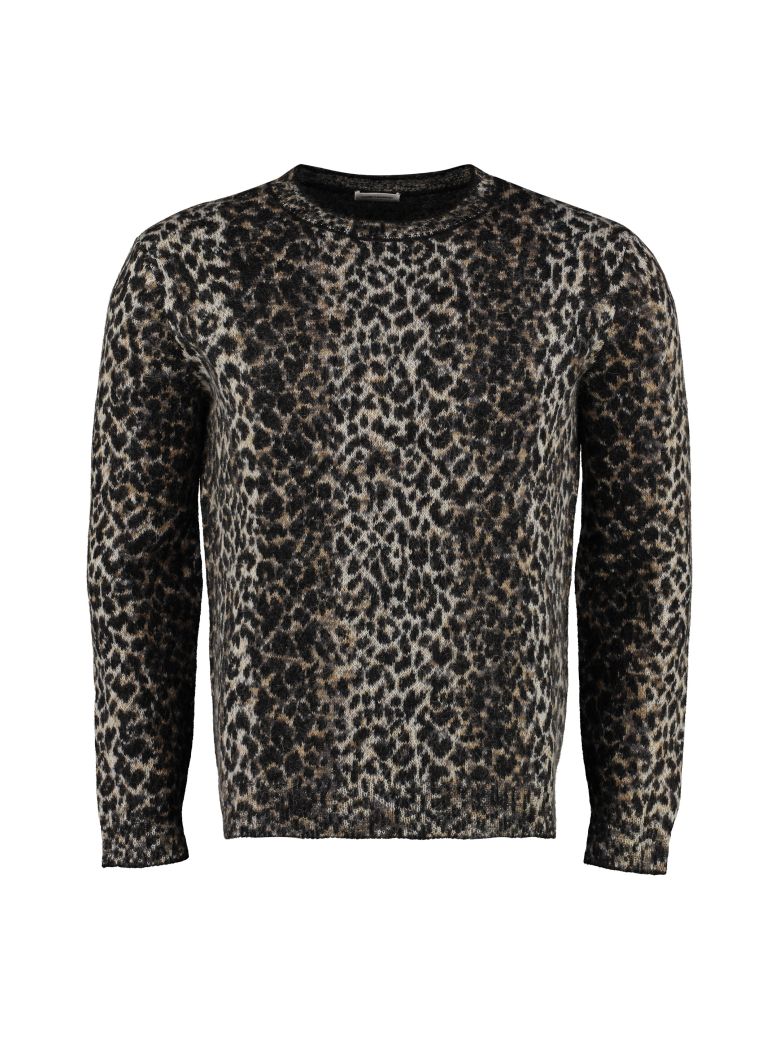 SAINT LAURENT JACQUARD WOOL PULLOVER,11028217