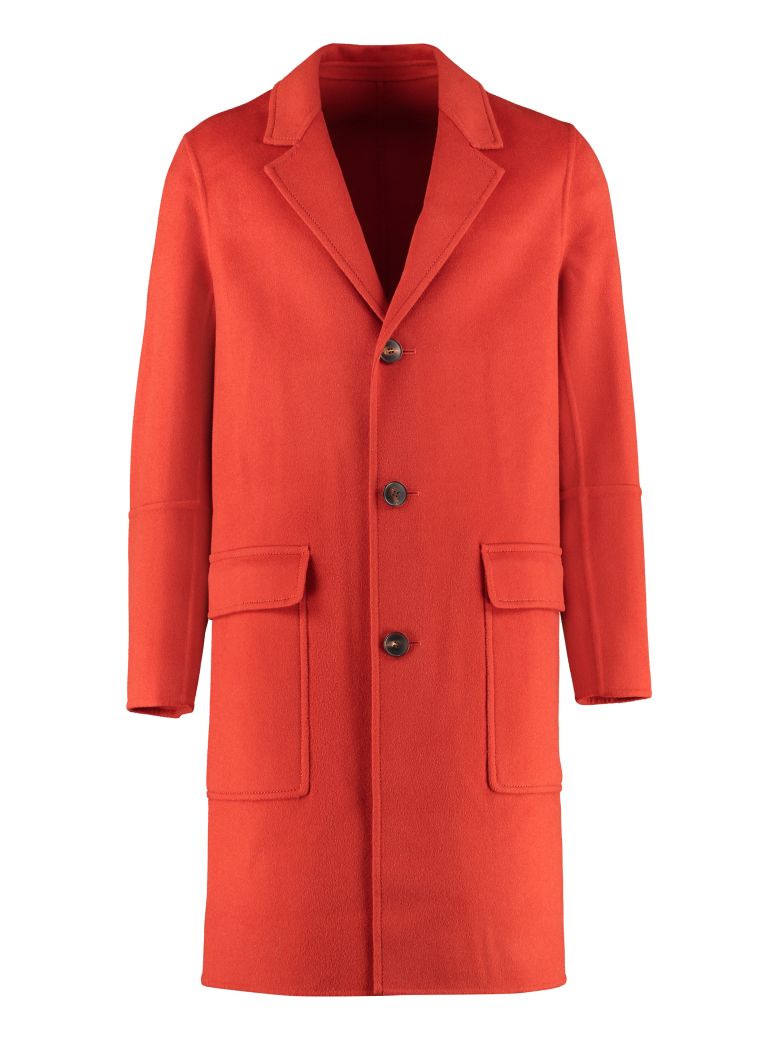 AMI ALEXANDRE MATTIUSSI WOOL AND CASHMERE COAT,11162079