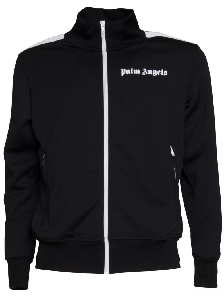 Palm Angels Palm Angel Over Logo Track Jacket In Black/white - Black ...