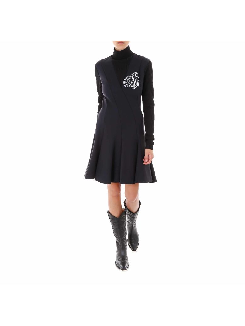 OFF-WHITE CHEERLEADER MULTIWAVES DRESS,11095347