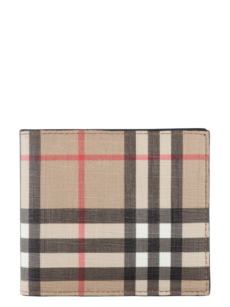 BURBERRY LEATHER FLAP-OVER WALLET,11026664
