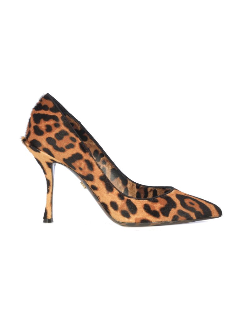 DOLCE & GABBANA DECOLLETE PONY LEATHER PUMPS,11006976