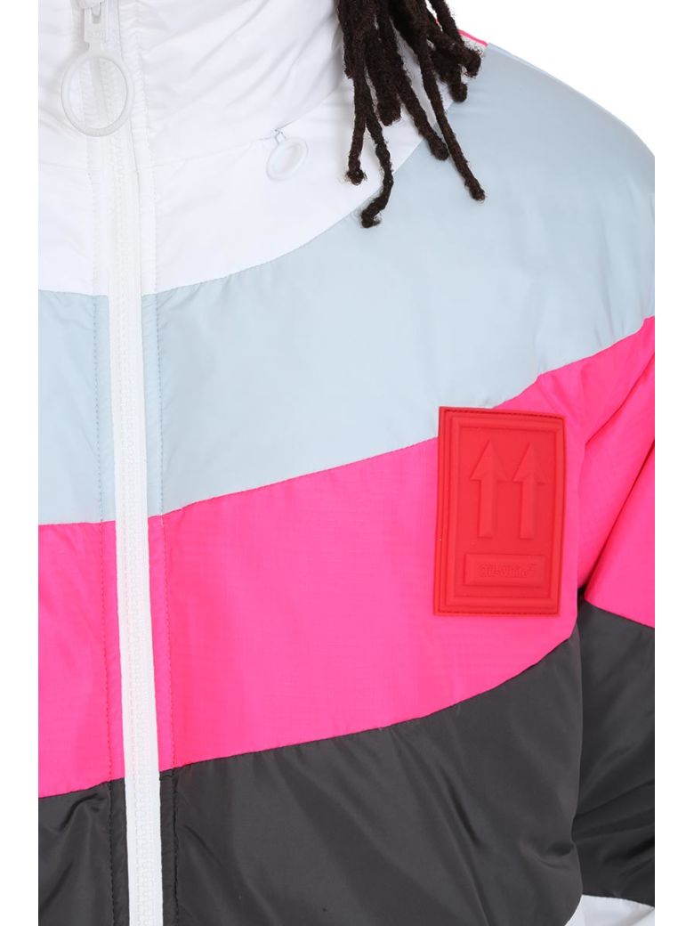 OFF-WHITE PUFFER ANORAK CLOTHING IN WHITE POLYAMIDE,11140175
