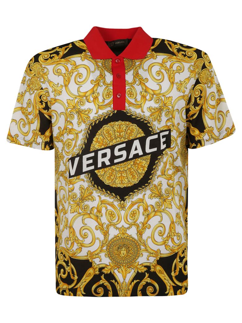 Versace Versace Baroque Print Logo Polo Shirt - Basic - 10851394 | italist