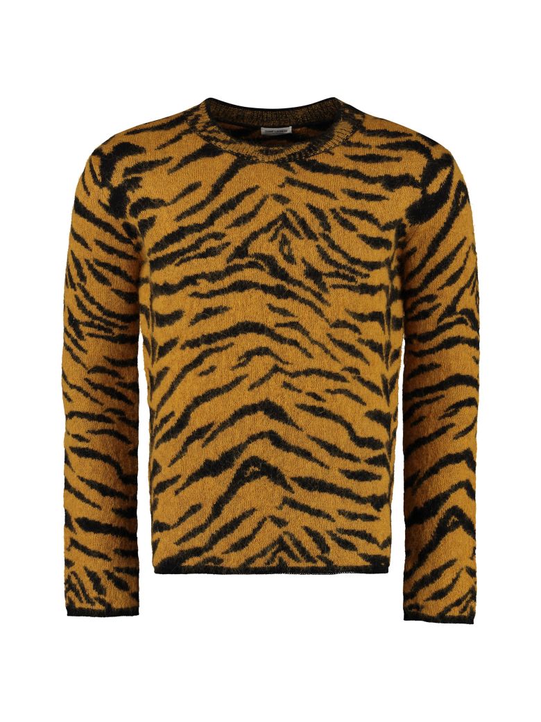 SAINT LAURENT CREW-NECK WOOL SWEATER,11028218
