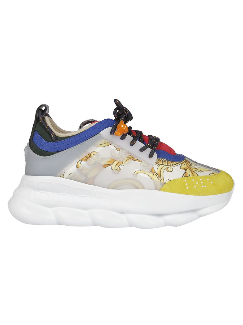 Versace Versace Chain Reaction Baroque Print Sneakers - white ...
