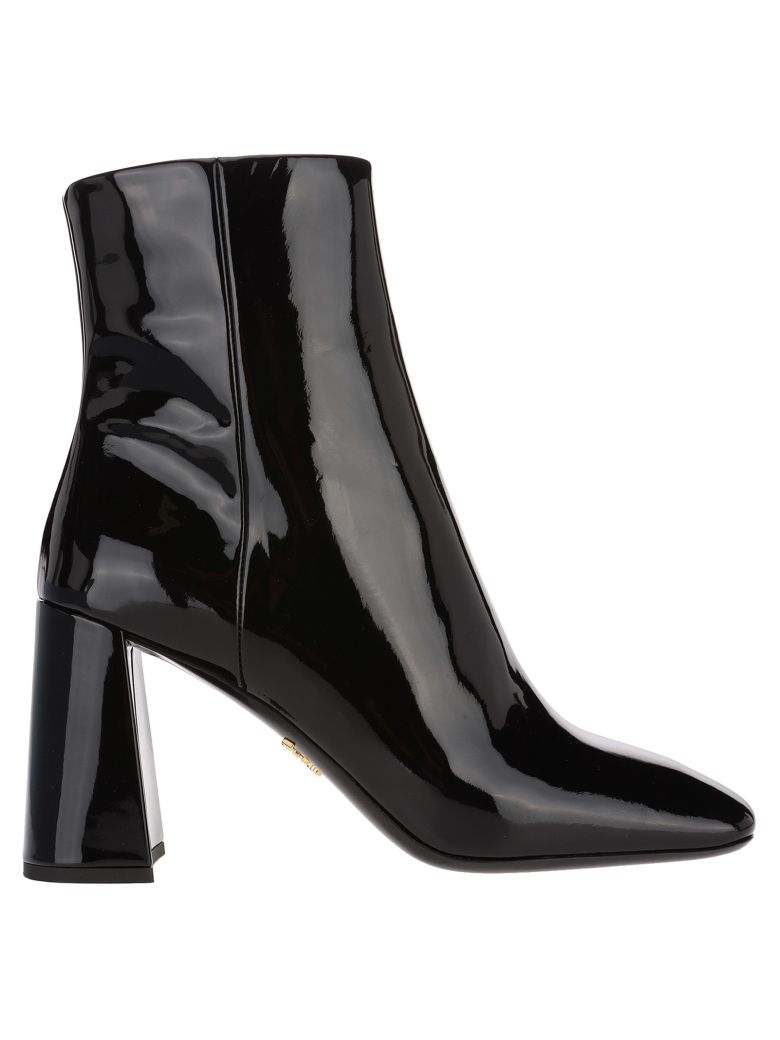 PRADA PATENT LEATHER ANKLE BOOTS,10998476