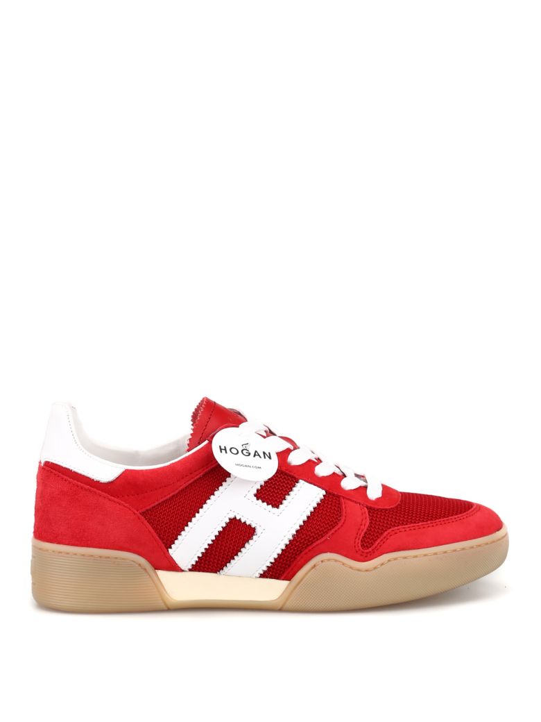 Hogan Hogan Suede And Tech Fabric Retro Volley Sneakers - Red ...