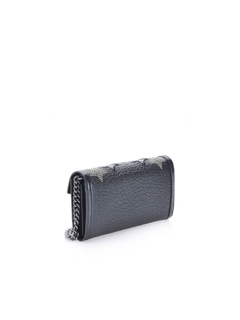 PINKO STARRY SKY BLACK WALLET WITH SHOULDER STRAP,11117084