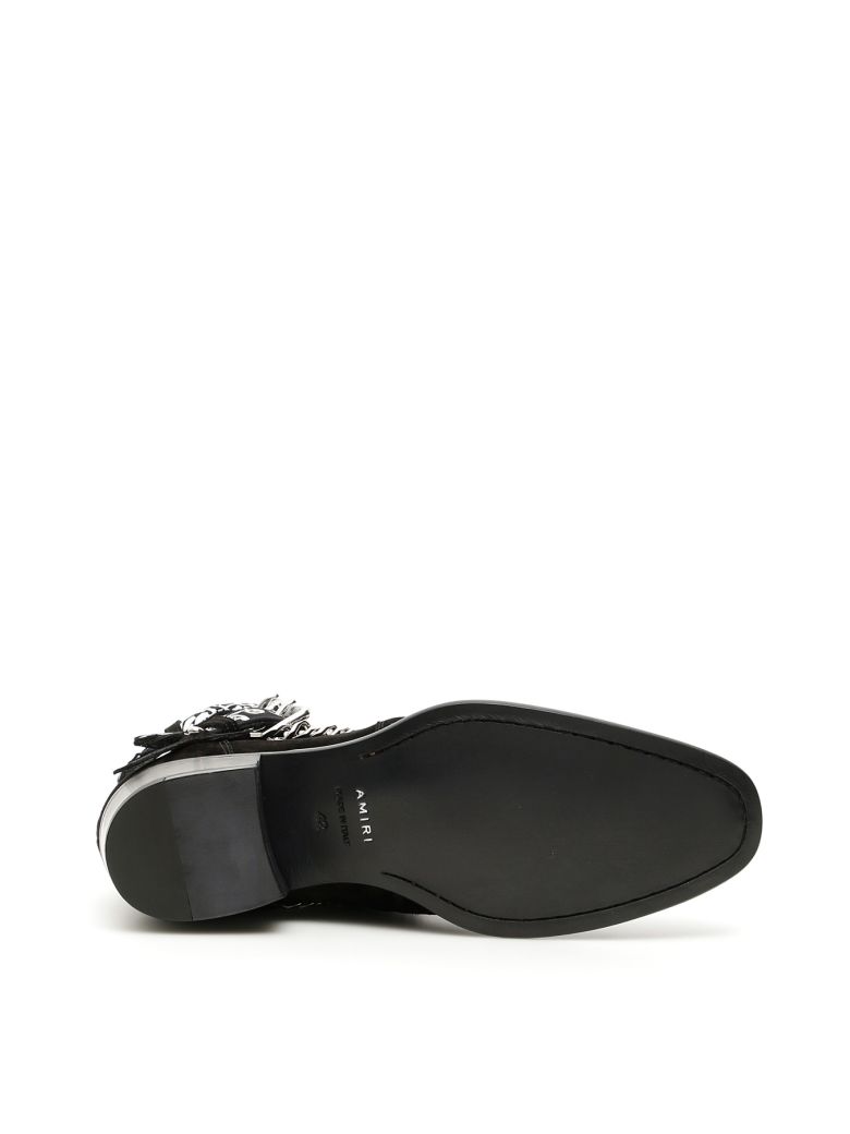 AMIRI BANDANA BUCKLE BOOTS,11154744
