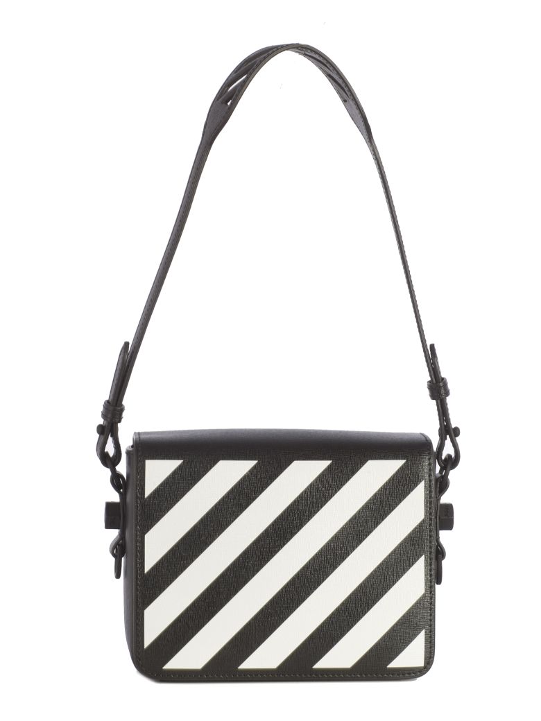 Off-White Off-white Diagonal Flap Shoulder Bag - Black White - 10861261 | italist