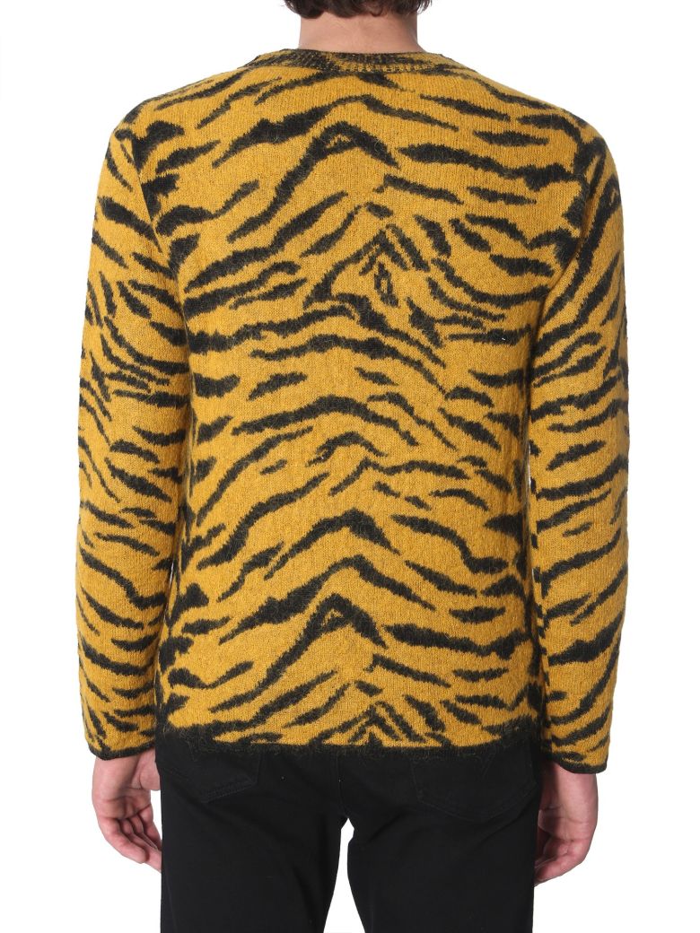 SAINT LAURENT ZEBRA PRINT SWEATER,10994101