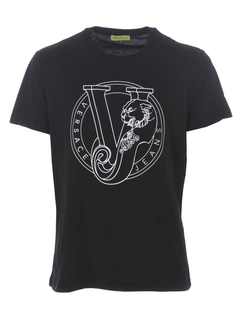 Versace Versace Logo Print T-shirt - Black - 10863487 | italist