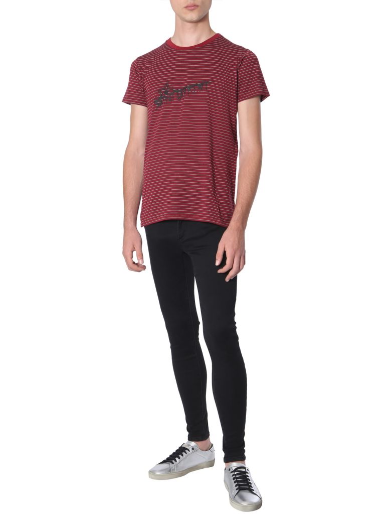 SAINT LAURENT ROUND NECK T-SHIRT,10984618