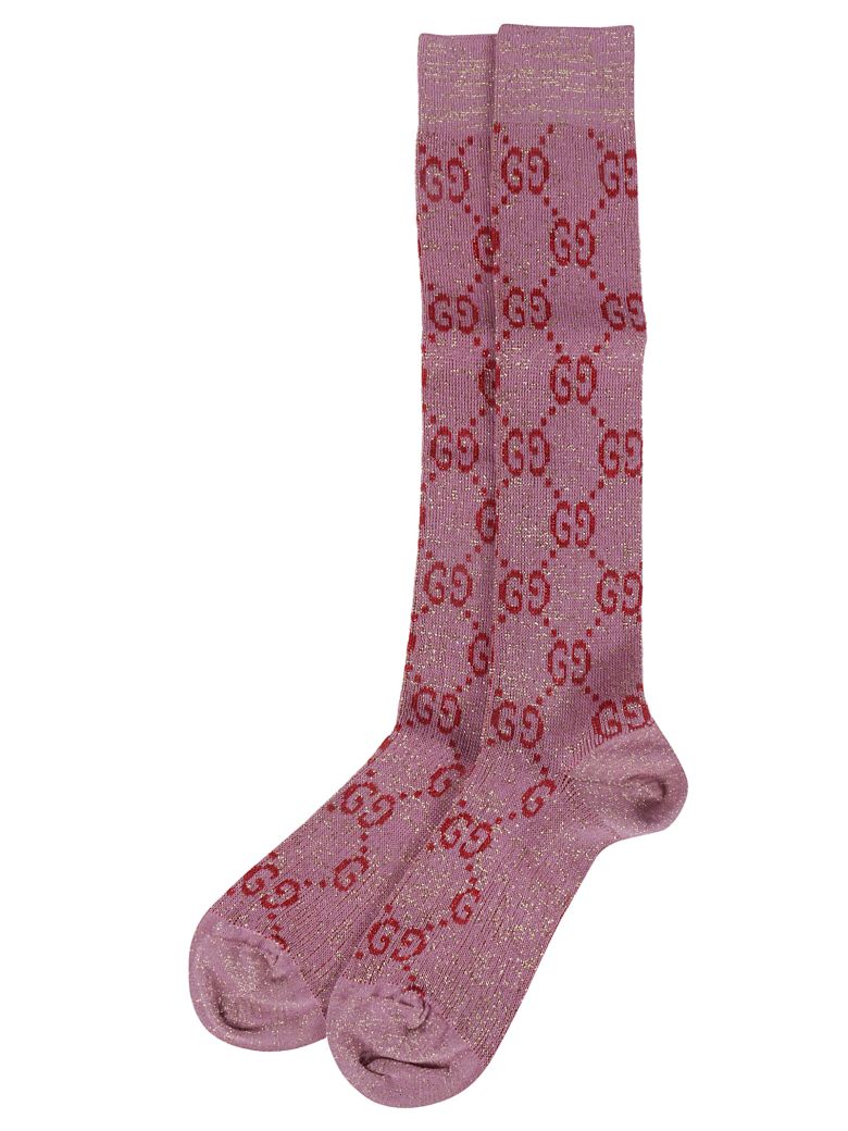 Gucci Gucci Interlocking Gg Knit Socks Pink 10805860 italist