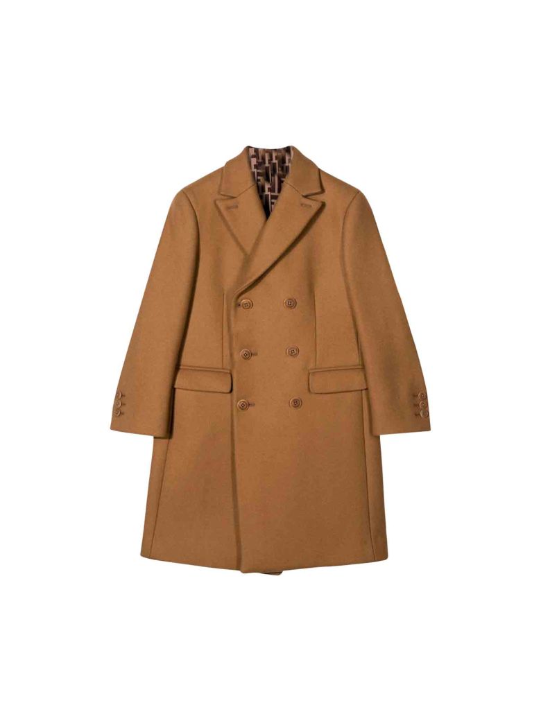 fendi camel coat mens