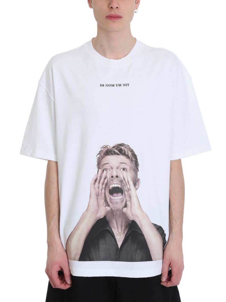 IH NOM UH NIT BOWIE SCREAM WHITE COTTON T-SHIRT