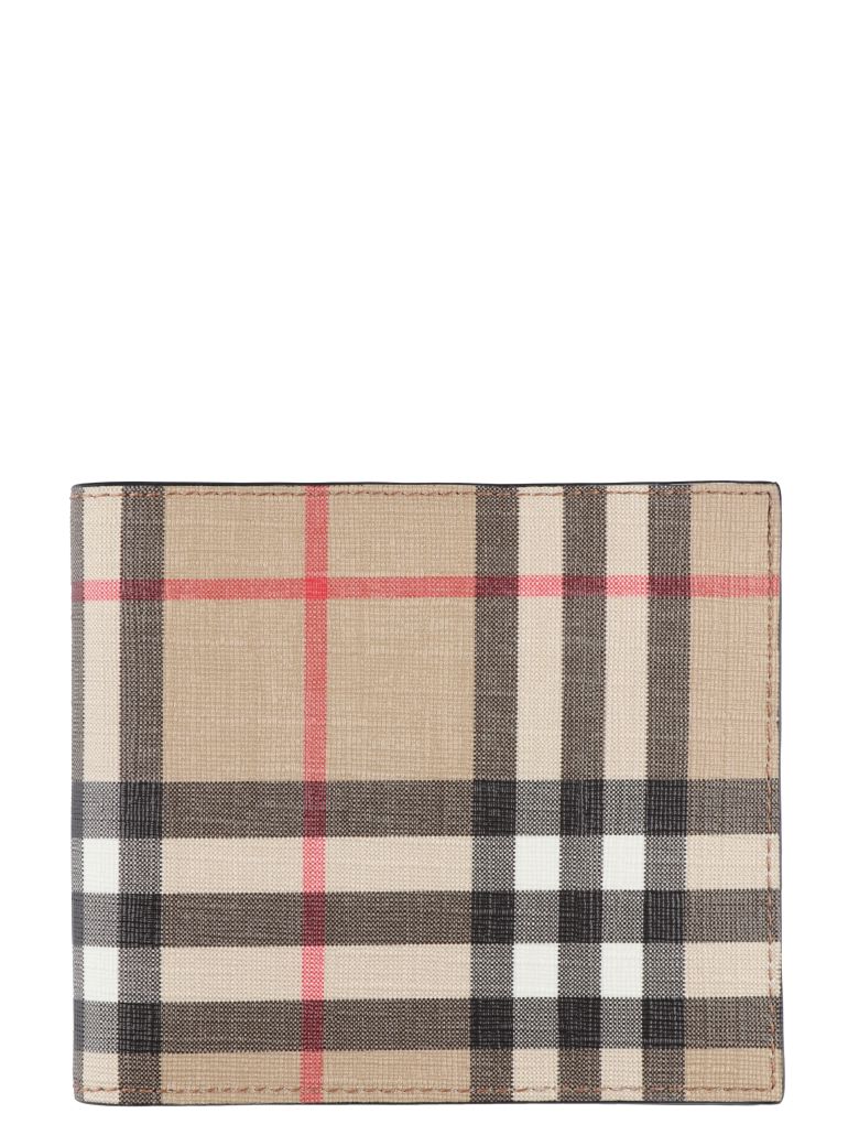 BURBERRY LEATHER FLAP-OVER WALLET,11026662