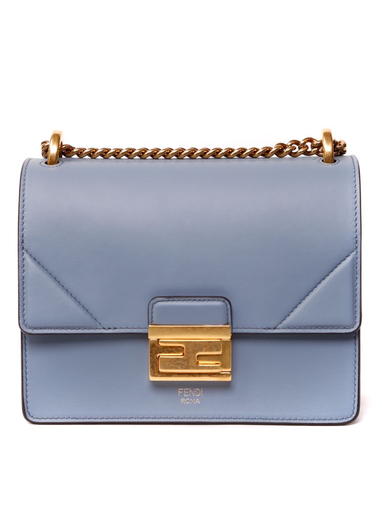 fendi kan i small leather shoulder bag