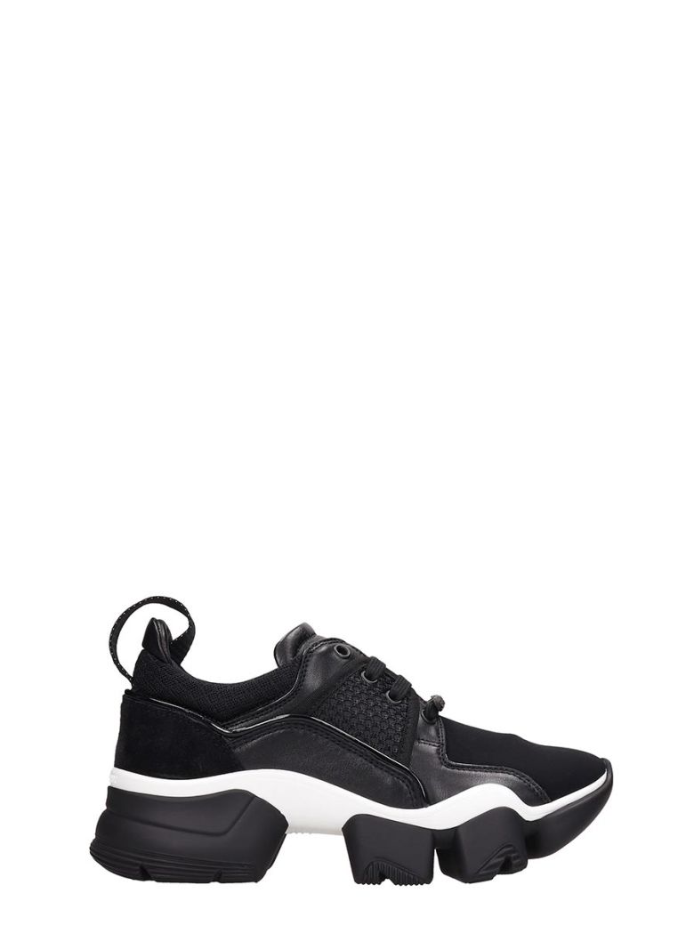 GIVENCHY BLACK NEOPRENE JAW LOW SNEAKERS,11007551
