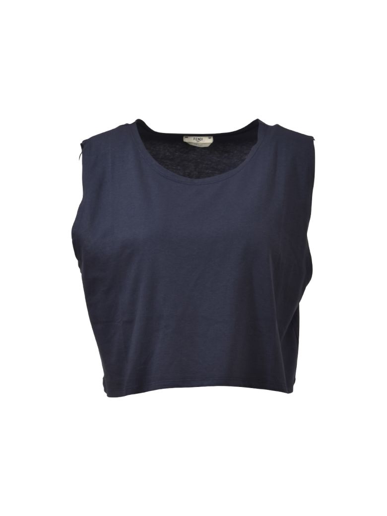FENDI TESTACCIO BAY T-SHIRT BLUE,10664965