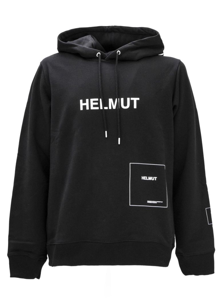 Helmut Lang Helmut Lang Black Cotton Hoodie Sweatshirt. - Nero+bianco ...