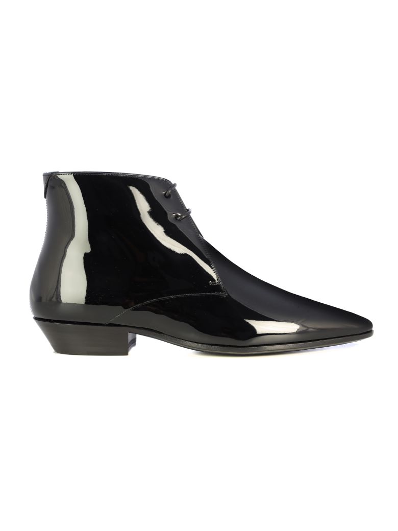 SAINT LAURENT JONAS VERNICE LACEUP BOOTIE,11013863