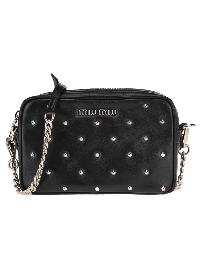 Miu Miu Miu Miu Camera Bag Mini Diamond - BLACK - 10788364 | italist