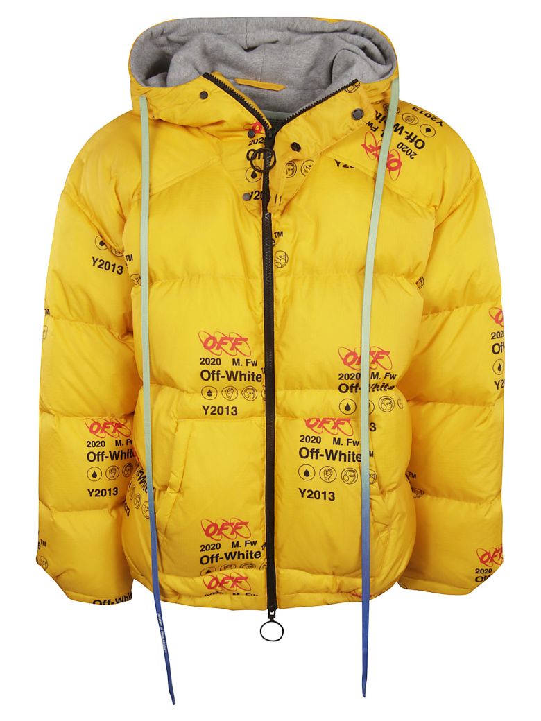 OFF-WHITE Y2013 LOGO ALL-OVER PRINT PADDED JACKET,11051519